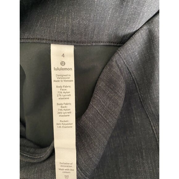 Lululemon Here to There High Rise 7/8 Crosshatch Texture Multi / Black Pants 4 - Picture 5 of 10